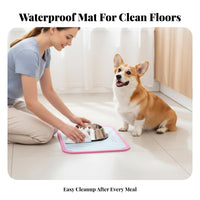 Pet Bowl Placemat Waterproof Feeding Mat Non-Souter rim Floor Covering for Dog Owners, Indoors, Indoor, Kitchen