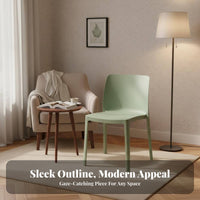 Stackable Armless Molded Chair Modern Design Molded Shell Chair Lightweight Dining Seat Easy to Clean for Office Workers, Event Planners, Kitchen, Restaurant, Meeting Room, Balcony