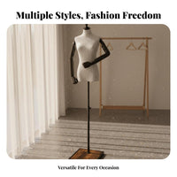 Female Mannequin Torso Stand Stable Base Mannequin Torso Effortless Assembly Clothing Display Body Form for Boutique Owners, Tailors
