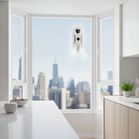 Smart Window Cleaning Robot Distant Control Window Cleaner Robot Electric Automatic Glass Cleaner Compact for Homeowners, High Glass Surfaces, Apartments
