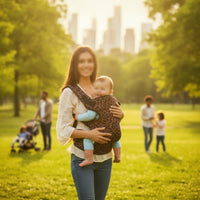 Adjustable Front and Back Baby Carrier Supportive Structured Baby Carrier Comfortable Lightweight for Parents, Outings