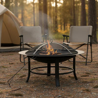 Mesh Ember Guard Screen Round Fire Bowl Grill Rack Metal Fire Bowl Flared Rim