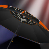 Cantilever Patio Umbrella Black Canopy Rotating Patio Umbrella Foldable 360° Rotation