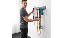 8-Hook Storage Hanger Tilted Prong Engineered Wall Mount Gym Storage Rack Mounting Hardware Included Wall Mount Gym Rack