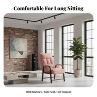 High-Back Support Manual Recliner Ergonomic Design Adjustable Recliner with Footstool Padded Cushioning Lounge Chair Sturdy Frame for Office Workers, Students, Seniors, Relaxing, Rest Ping, Living Room, Small Areas