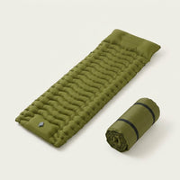 Inflatable Mattress with Built-in Foot Pump, Nylon Composite TPU Air Bed for Travel, Portable Air Mattress with Carry Bag, Camping Mat