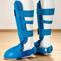 Shin and Instep Guards Acolchado Shin Guards with Foot Protector Flexible Protector Espinilla Y Empeine for Fighting Artists