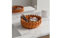Handwoven Woven Leather Tray Multi-Purpose Decorative Key Tray