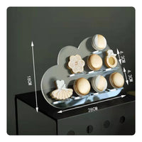 Social-Media-Aesthetic Aesthetic Puff Shaped Dessert Stand Elegant Design Macaron Display Stand Sturdy Acrylic Cookie Display for Event Planners, Wedding, Baby Shower