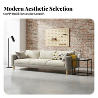 High-Density Foam Cushion Modern Textile Sofa Comfortable Seating Small Apartment Couch Removable and Washable Cover Modern 2-Seater Couch Long-Lasting Construction for Renters, Students, Families, Rental Home, Lounge, Waiting Area, Bedroom