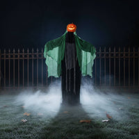 Sound-Activated Halloween Figure Motion Responder Illuminated Pumpkin Specter