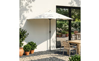Half Coverage Space-Saving Wall-Side Umbrella Thickened Half Parasol for Patio, Garden