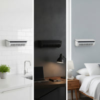 Wall Fan with Wireless Controller Portable Wall Mounted Fan Quiet Adjustable for Kitchen, Dorm
