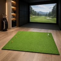 Golf Mat 1.2m×1.5m Artificial Turf Mat for Golf Practice High Elasticity Base Non-slip Treatment Indoor & Outdoor Use Shot Practice