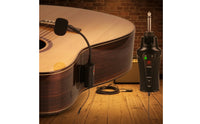 Portable Clamp-on Audio Pickup with Receiver Rechargeable Ultra High Frequency Wireless Audio Pickup Compact Electronics for Musicians, Buskers, Guitarists, Live Performance, Street Performing, Home Practice