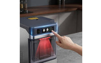 Countertop Ice Unit Stainless Steel Granular Ice Unit Transparent Door Water Reservoir for Kitchen, Commercial Drink Service