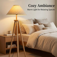 Lampshade for Table Lamps with Foldable Grid Linen Material, Bedroom for Bedside and Home Decor, Glare-Reducing Light Shade