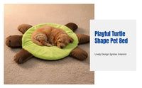 Autumn and Winter Plush Pet Bed for Dogs and Cats, Thickened, Warm, Turtle Shape, Wholesale, Blanket or Toy Included