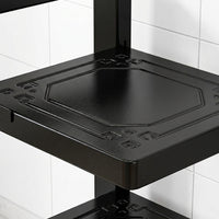 Under Sink Storage Frying Pan Lid Modern Minimalist Kitchen Rack Extendable Organizer Matte Black