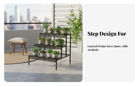 Indoor & Outdoor Use 3-Tier Stepped Plant Shelf Space-Saving 3-Tier Plant Stand Weather-Resistant Flower Rack Easy Assembly for Gardeners, Apartment Dwellers, Homeowners, Balcony, Windowsill, Patio, Living Room