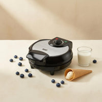 Non-Stick Electric Waffle Cone Maker Nonstick Waffle Cone Maker Hinged Kitchen Appliance Indicator Lights