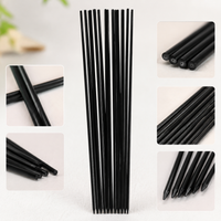 Plastic-Coated Bamboo Plant Support Stakes for Flowers and Orchids, Garden Plant Straightening Rods