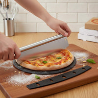 Multifunctional Stainless Steel Pizza Cutter Long-Lasting Baking Tool Ergonomic Handle for Commercial