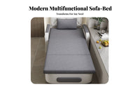 Foldable transformable Armchair Bed Multifunctional Design Armless Folding Chair Bed Space-Saving Lounge Seat Sturdy Frame for Apartment Dwellers, Guests, Students, Small Spaces, Living Room, Bedroom, Home Office