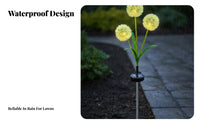 Waterproof Solar Flower Light Weather-Resistant Solar Flower Light Solar Light Easy Installation for Holiday Decoration, Patio