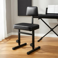 Adjustable Piano Stool with Backrest Easy Assembly Musical Instrument Accessory for Pianists