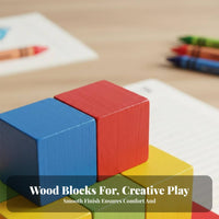 Spatial Awareness Development Geometric Learning Blocks Logical Thinking Skills Wooden Cube Blocks Unrestricted-Ended Play for Homeschool