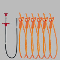 for Hair Clogs, Flexible Drain Cleaning Tool Set with Auger for Kitchen Sink and Pipe Snake for Homeowners, 35.5 Inch