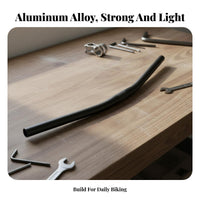 Matte Finish Aluminum Alloy Handlebar Aluminum Alloy Bike Bar for Commuting, City Riding