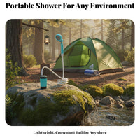renewable Shower Pump Kit Portable Camping gear Simple single-Button Operation individual wellness Appliance for Renters, Outdoor, Dormitory, Gardening