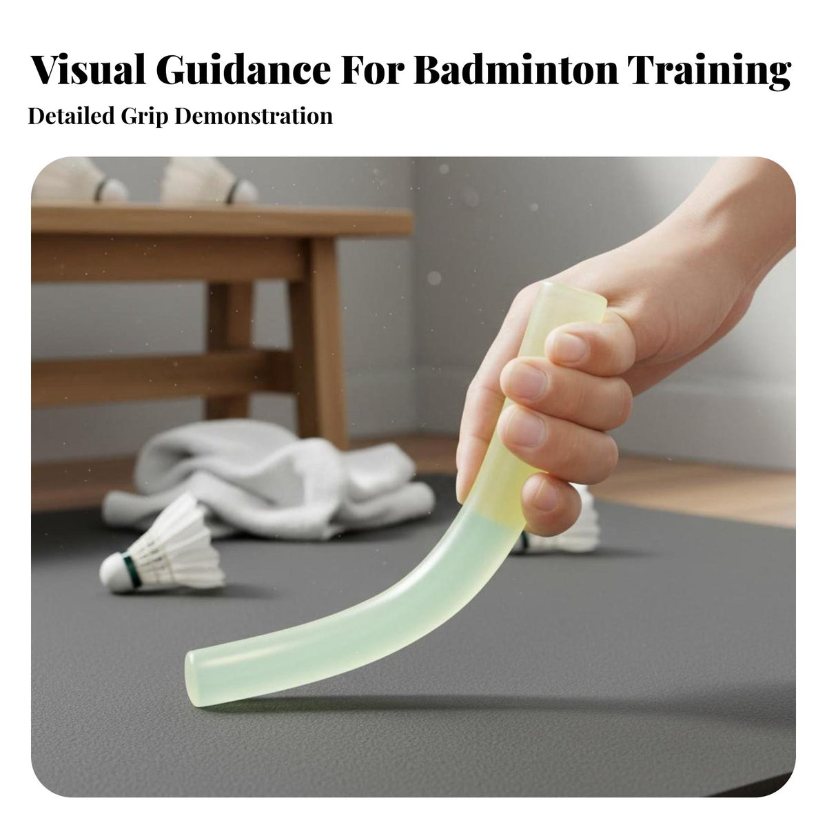 Badminton Power Training Portable Badminton Finger Lightweight Flexible Finger Strength Rod for Intermediate Individuals, Beginners
