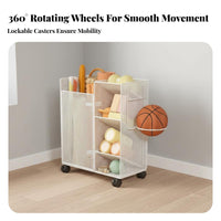 Exercise Mat Storage Rack Versatile Athletic Gear Holder Mobile Casters Exercise Mat Holder for Garage