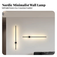 Flicker-without Flicker Nordic Design Wall Sconce Anti-Rust Bedside Wall Light Dimmable Modern Bedside Reading Lamp Adjustable Color Temperature for Interior Designers, Homeowners, Hotel Owners, Bedroom, Living Room, Hallway, Office