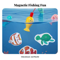 Educational Fishing Toy Develops Manual Skills Fishing Game Great Gift Wooden Sea Creature Activity Set Promotes Hand-Eye Coordination for Toddlers, Preschoolers, Preschool, Daycare
