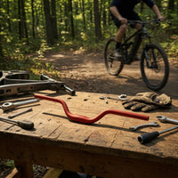 CNC-Machined Raised Handlebar Anodized Thickened Riser Bar Upright Handlebar Riser Mount Comfortable for Riders