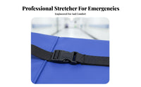 Multi-Functional Folding Stretcher Thickened Material Foldable Emergency Stretcher Safety Straps Folding Patient Gurney Anti-Slip Handles for Initial Responders, Caregivers, Hospital Personnel, Home Use, Ambulances, Stairwells