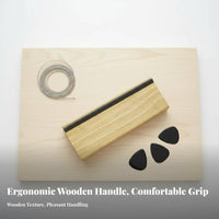 Maple Wood Block 45 and 90 Degree Fret File High Carbon Steel Guitar Fret Beveling File Long-Lasting for Luthiers, Musicians, Workshop