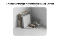 Multi-Tier Corner Shelf Space-Saving Design Stackable Triangular Rack High-Capacity Desktop Organizer for Makeup Users, Students, Study Room, Washroom