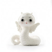 Snake Figurine Cute Ceramic Snake Shiny Sculpture for Shelf
