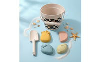 Matte Finish Silicone Beach Toy Set Raised Details Sand Pail and Shovel Set Molded Silicone Beach Toys Easy to Clean for Children, Water Play