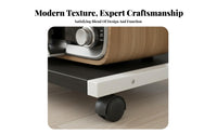 With Wheels Amplifier Equipment Rack Heavy Duty Construction AV Media Stand Sturdy and Long-Lasting Mobile Audio Stand Large Capacity for Audiophiles, Home Theater Enthusiasts, Living Room, KTV