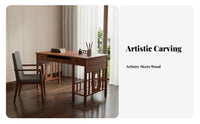 sturdy Wood Construction Wooden Desk with Drawers Traditional Design Writing Table Minimalist stylistic Home Furniture Multi-Functional for Adults, Professionals, Students, Study Room, Office, Workspace, Bedroom