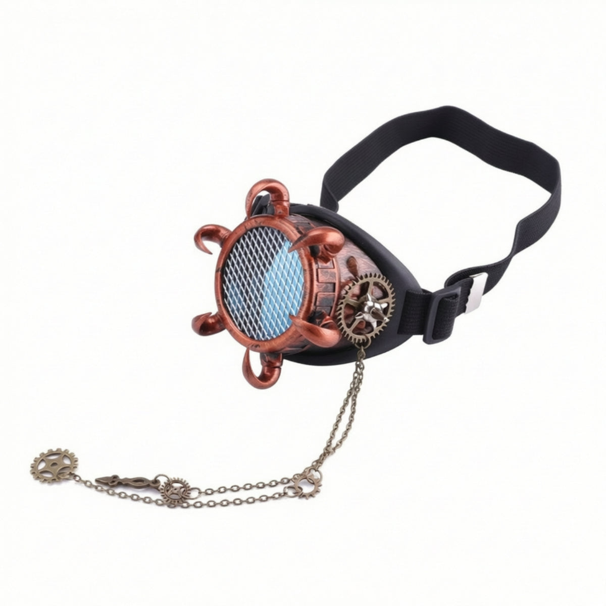 Steampunk Eyepiece with Chain Retro-Eye Eyepiece Gothic Monocle Goggles for Larpers, Costume Parties, Halloween, Photo Shoots