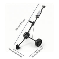 Foldable Golf Bag Cart Collapsible Golf Push Cart Compact Stable for Golfers, Golf Course