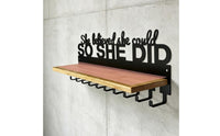 Upgrade Version Medal Rack with Hooks Sturdy Metal Award Display Shelf
