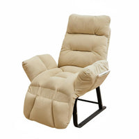 Adjustable Backrest Foldable resting Recliner Multi-Position Locking Reclining Chair Ergonomic Lounge Seat Padded Headrest for Adults, Office Workers, Seniors, Living Room, Indoors, Bedroom, Balcony